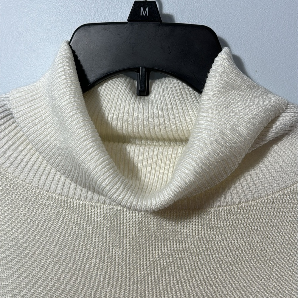NWT Retrology Cream with Gold Polka Dots Turtleneck Sweater in Size 2X - Picture 6 of 10